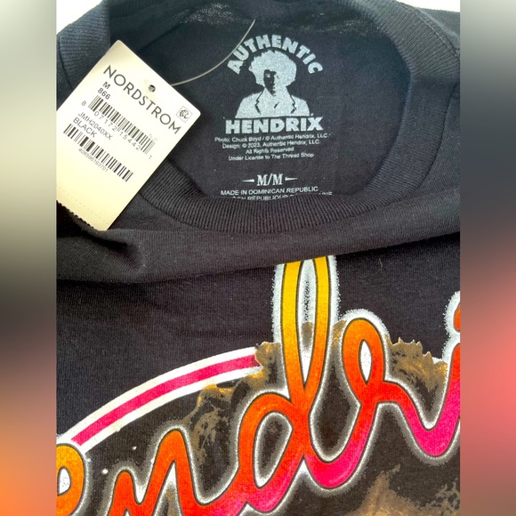 Jimi Hendrix Colorful Graphic T Black Size M NWT From Nordstrom - Picture 4 of 4